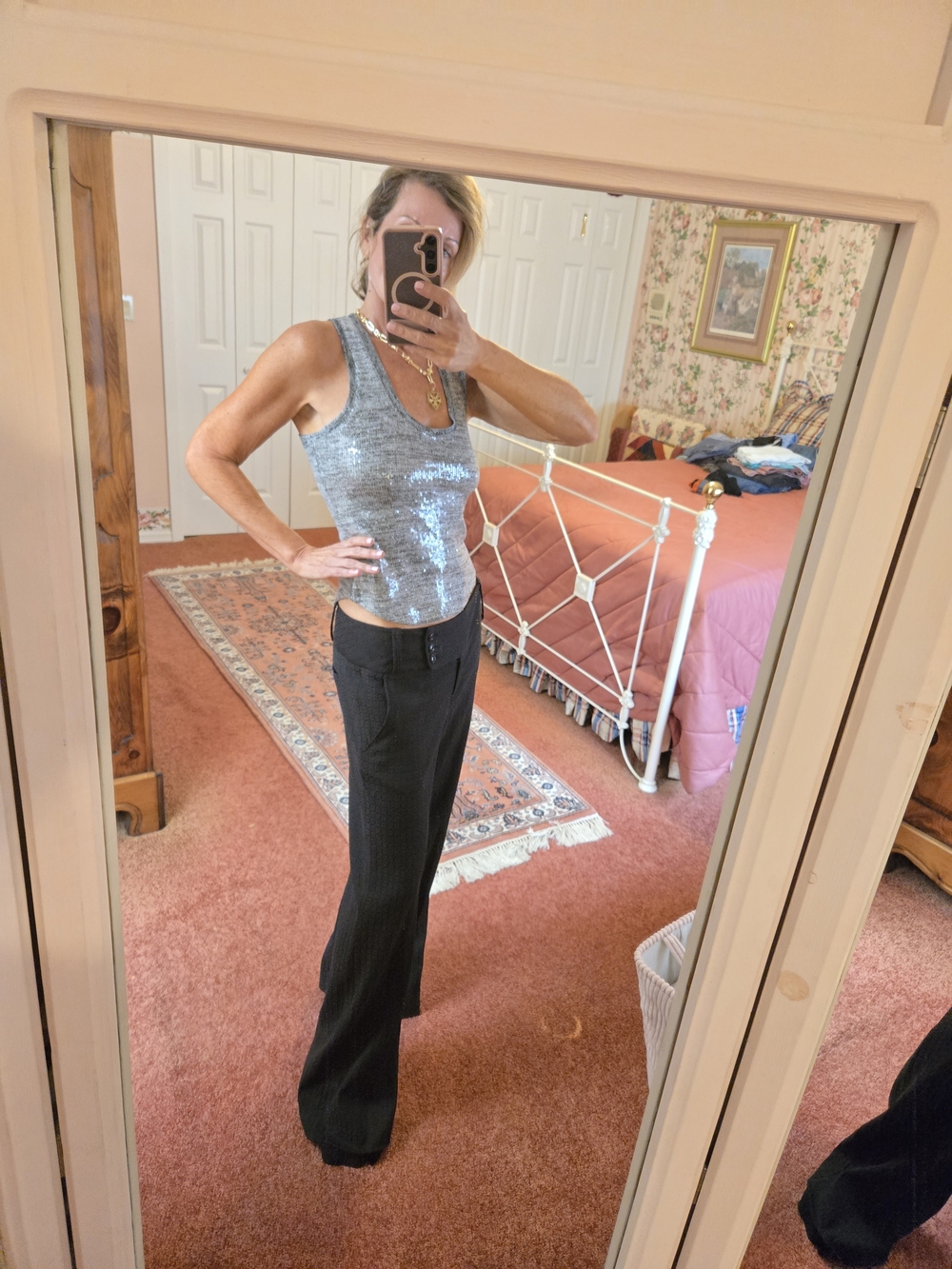 Sharagano Black Wide-Leg Dress Pants